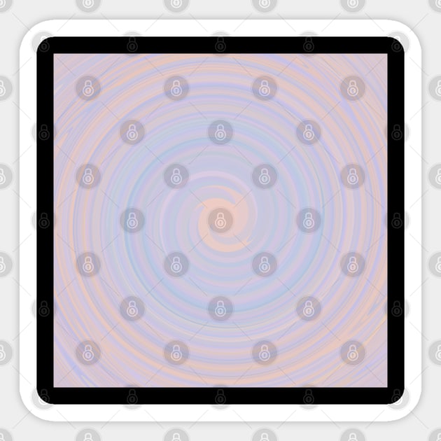 Circle of Digital Abstract with Soft Pastel Color Palette Sticker by Peaceful Space AS